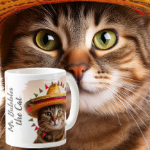 Fiesta rand rond uw Funny Cat foto op