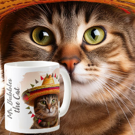 Fiesta rand rond uw Funny Cat foto op Koffiemok