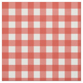 Fiesta Red en White Gingham Check Stof (Swatch)