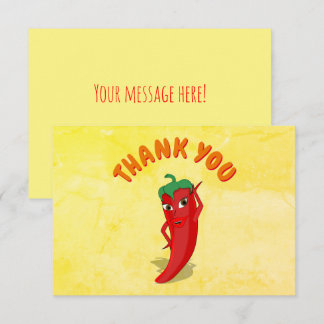 Fiesta Red Hot Pepper Diva Aangepaste tekst Bedankkaart