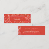 Fiesta Red Simply Floral Mini Visitekaartje (Voorkant / Achterkant)