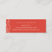 Fiesta Red Simply Floral Mini Visitekaartje (Achterkant)