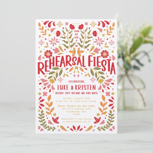 Fiesta repetitie diner - Luke en Kris Kaart (Staand voorkant)