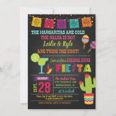 Fiesta repetitie Diner Uitnodiging - Zwart (Voorkant)