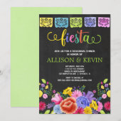 Fiesta repetitiediner, Mexicaans thema bloemen Kaart (Voorkant / Achterkant)