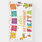 Fiesta Retirement Party Banner - Witte achtergrond (Verticaal)