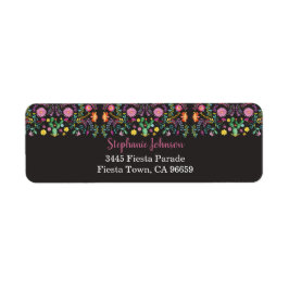 Fiesta Return Address Labels Floral Fiesta