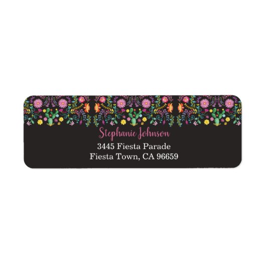 Fiesta Return Address Labels Floral Fiesta (Voorkant)