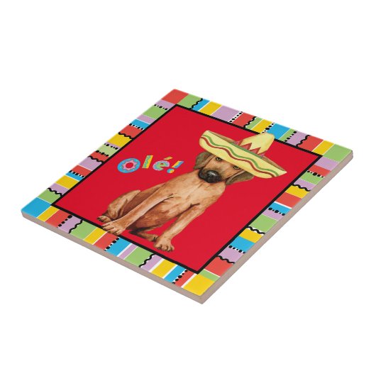 Fiesta Rhodesian Ridgeback Tile Tegeltje (Zijkant)