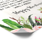 Fiesta Ring Hunt Game Cactus Floral Vrijgezellenfe Poster (Hoek)