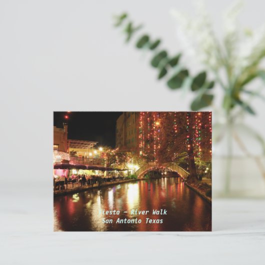 Fiesta ~ River Walk San Antonio Texas Briefkaart (Staand voorkant)