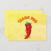 Fiesta Rode Hete Pepper Diva Aangepaste Tekst Bedankkaart (Voorkant / Achterkant)