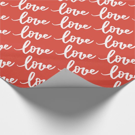 Fiesta rood-wit liefdesscript cadeaupapier (Hoek)