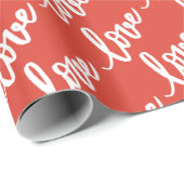 Fiesta rood-wit liefdesscript cadeaupapier (Rol Hoek)