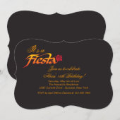 Fiesta Roos Uitnodiging (Voorkant / Achterkant)