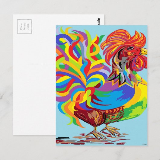 Fiesta Rooster Briefkaart (Voorkant / Achterkant)