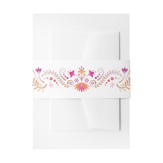 Fiesta Roze Verjaardag Douche Trouwen Uitnodigingen Wikkel (Voorkant Voorbeeld)