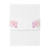 Fiesta Roze Verjaardag Douche Trouwen Uitnodigingen Wikkel (Achterkant Voorbeeld)