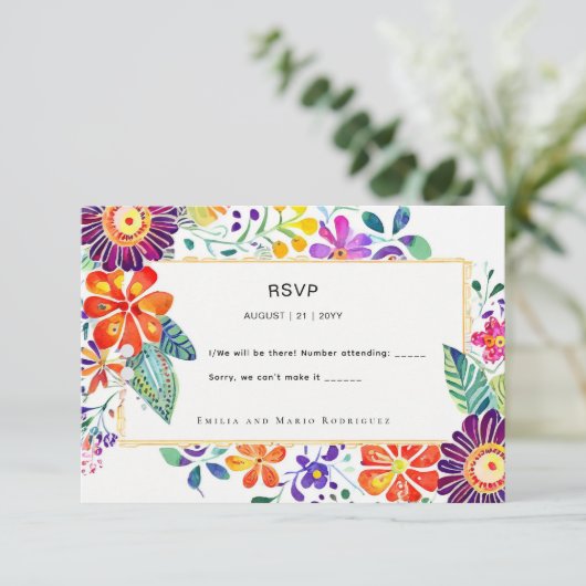 FIESTA RSVP Folkart Bloemen (Staand voorkant)