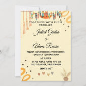 Fiesta rustieke moderne elegante Mexicaanse bruilo Kaart (Voorkant)