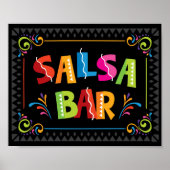 Fiesta SALSA BAR Party Sign Print (Voorkant)