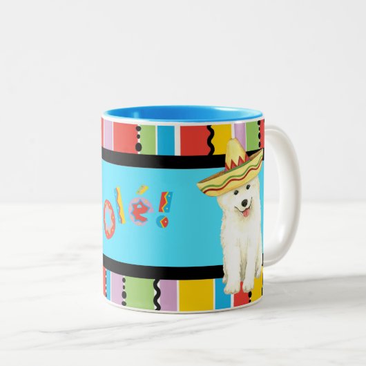 Fiesta Samoyed Two-Tone Coffee Mok (Voorkant rechts)