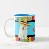 Fiesta Samoyed Two-Tone Coffee Mok (Links)