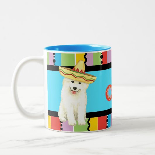 Fiesta Samoyed Two-Tone Coffee Mok (Links)