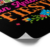 Fiesta San Antonio Texas Rozen Grappig Mexicaans E Poster (Hoek)