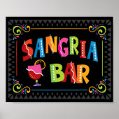 Fiesta SANGRIA BAR Party Sign Print (Voorkant)
