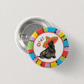 Fiesta Scottish Terrier Ronde Button 3,2 Cm (Voorkant /achterkant)