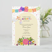 Fiesta Senorita Baby shower Invitation Kaart (Staand voorkant)