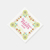 Fiesta Servet Kleurrijke Bloemen Huwelijksfeest (Hoek)