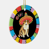 Fiesta Sheltie Keramisch Ornament (Rechts)