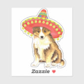 Fiesta Sheltie Vinyl Sticker (Vel)