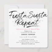 Fiesta Siesta Herhaal Bachelorette Party Uitnodigi Kaart (Voorkant)