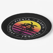 Fiesta Siesta Tequila Repat Bachelorette Party Papieren Bordje (Gekanteld)
