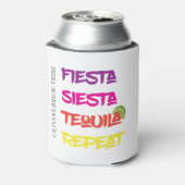 Fiesta Siesta Tequila Repeat Bachelorette Blikjeskoeler (Blikje Achterkant)