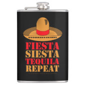 Fiesta Siesta Tequila Repeat Heupfles (Voorkant)