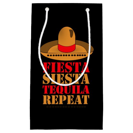 Fiesta Siesta Tequila Repeat Klein Cadeauzakje (Voorkant)