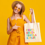 Fiesta Siesta Tequila Repeat Tote Bag<br><div class="desc">Maak kennis met onze Fiesta Siesta Tequila Repeat Canvas tas, de perfecte accessoire voor uw volgende fista- of stranddag! Deze stijlvolle en praktische canvas tas is voorzien van een speelse en trendy vormgeving die de lol en de geest van Mexico weergeeft. Geef het aan je bruidsmeisjes of vriendinnen, als dank...</div>