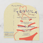 Fiesta Siesta Tequila Tan Lines Bachelorette Club Kaart (Voorkant / Achterkant)