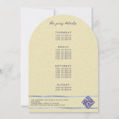 Fiesta Siesta Tequila Tan Lines Bachelorette Club Kaart (Achterkant)