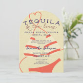 Fiesta Siesta Tequila Tan Lines Bachelorette Club Kaart (Staand voorkant)