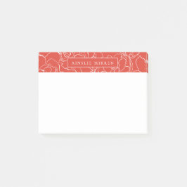 Fiesta Simply Floral Personalized Post-it® Notes