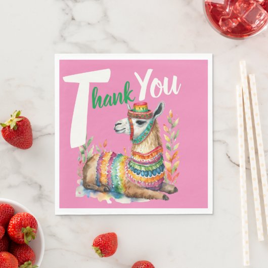 Fiesta Sinorita Baby Meisje Douche Partyware Llama Servet (Insitu)