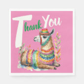 Fiesta Sinorita Baby Meisje Douche Partyware Llama Servet (Voorkant)