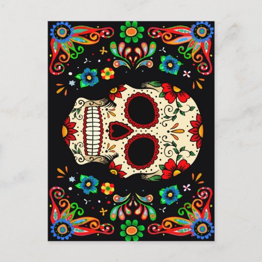 Fiesta Skull Briefkaart (Voorkant)