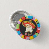 Fiesta Speelgoed Poodle Ronde Button 3,2 Cm (Voorkant /achterkant)