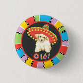 Fiesta Speelgoed Poodle Ronde Button 3,2 Cm (Voorkant)